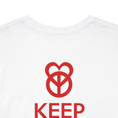 KEEP PEACE AND LOVE ON Unisex Heavy Cotton Tee