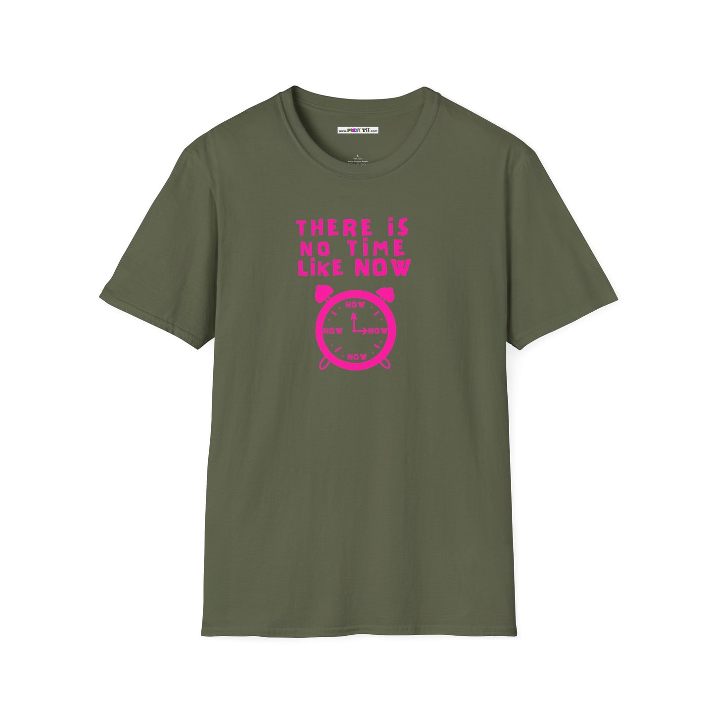 THERE IS NO TIME LIKE NOW Unisex Softstyle 100% Cotton T-Shirt