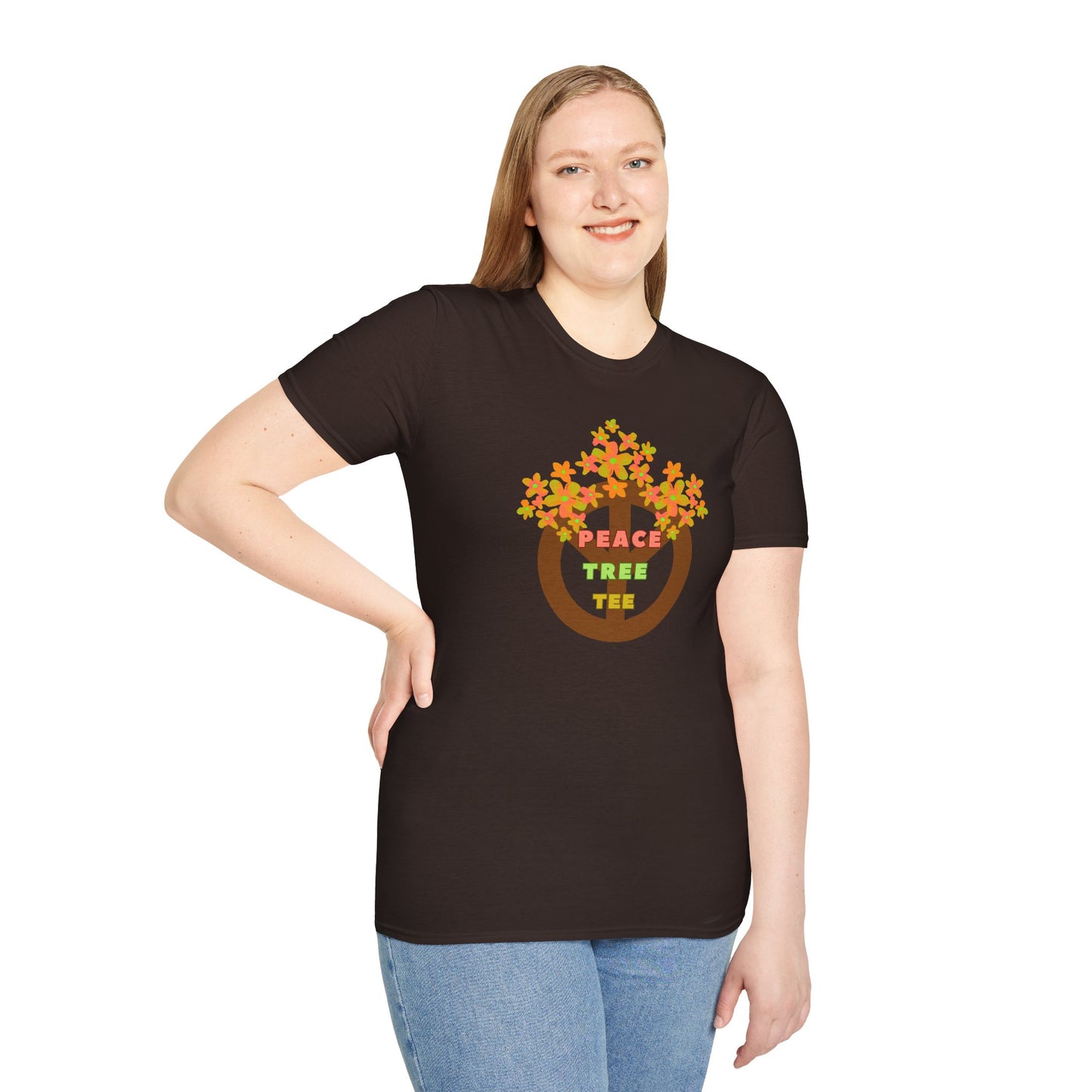 PEACE TREE TEE Unisex Softstyle 100% Cotton T-Shirt