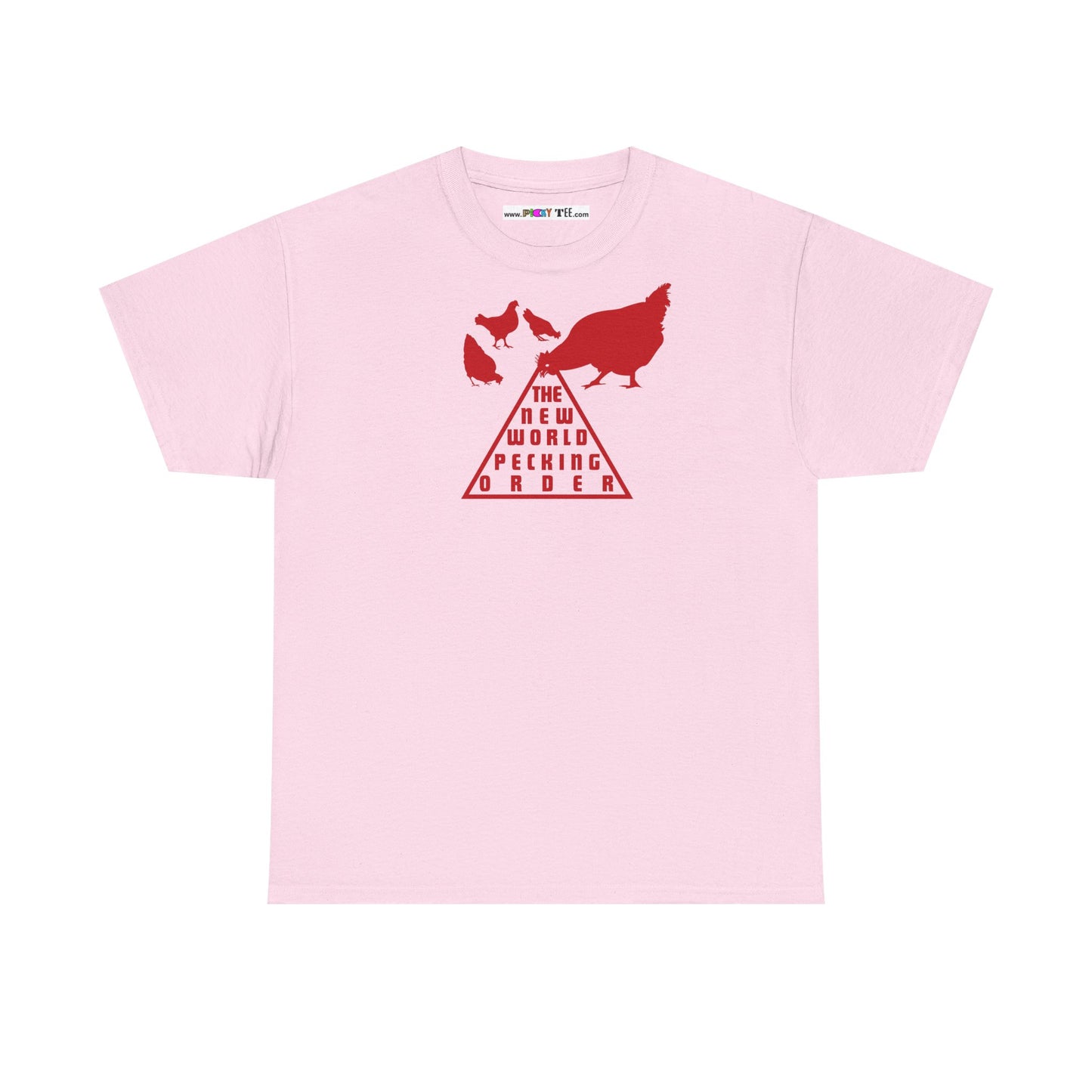 THE NEW WORLD PECKING ORDER Unisex Heavy Cotton Tee