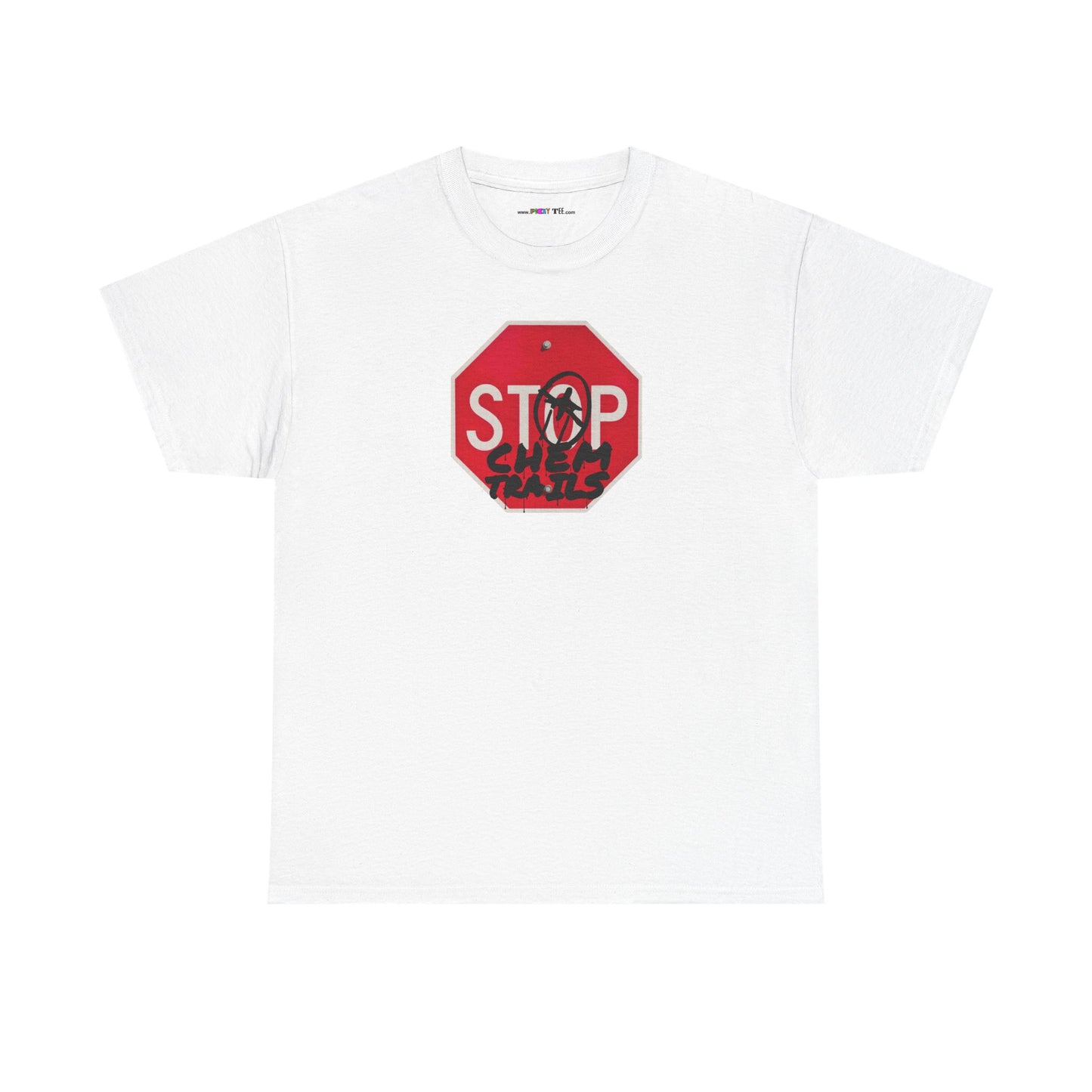 STOP chem trails Unisex Heavy Cotton Tee