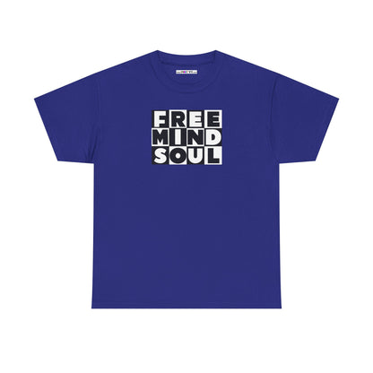 FREE MIND SOUL Unisex Heavy Cotton Tee