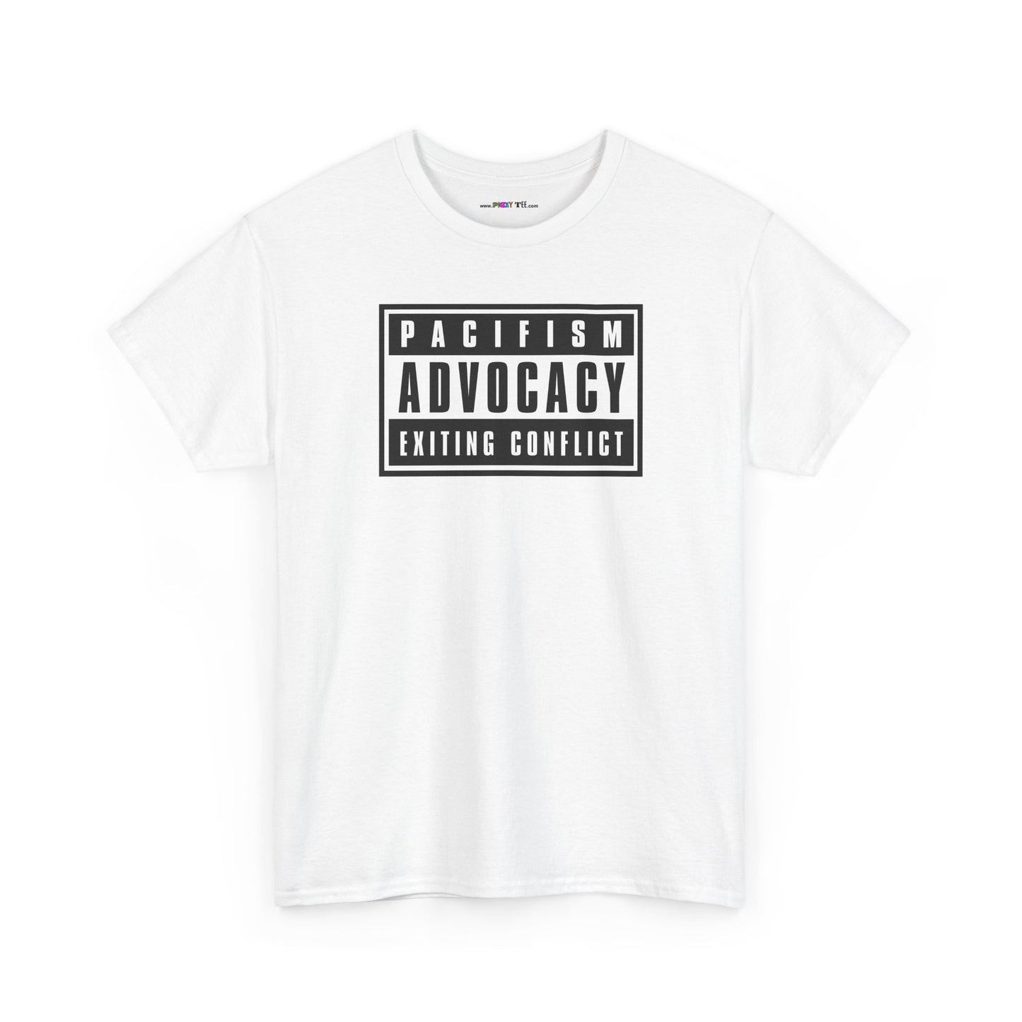 PACIFISM ADVOCACY EXITING CONFLICT Unisex Heavy Cotton Tee