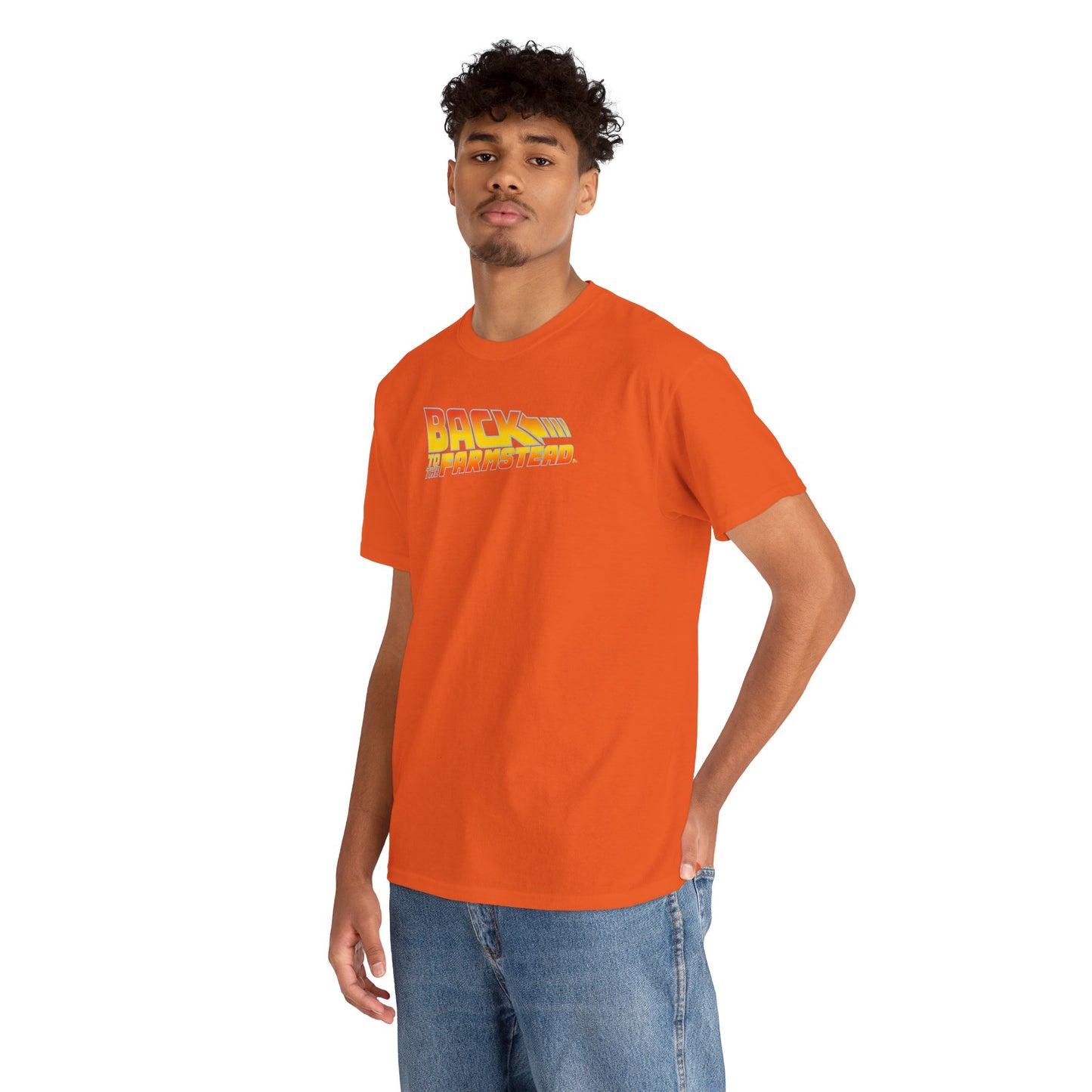 BACK TO THE FARMSTEAD Unisex Heavy Cotton Tee