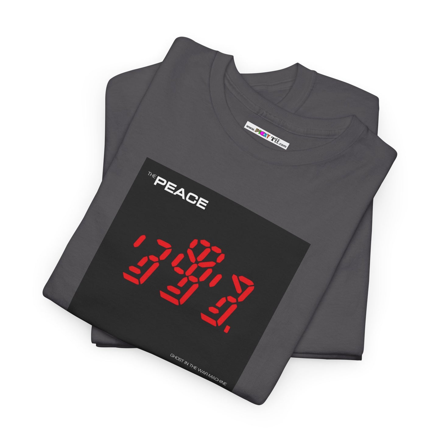 the PEACE ghost in the war-machine Unisex Heavy Cotton Tee