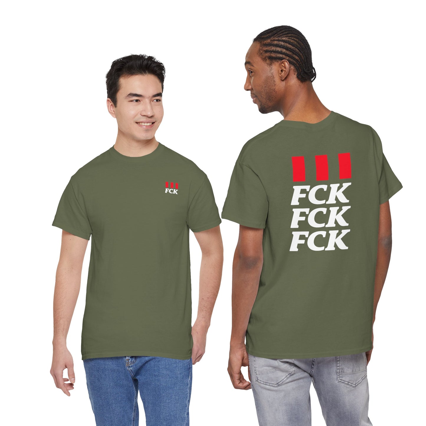 FCK FCK FCK Unisex Heavy Cotton Tee