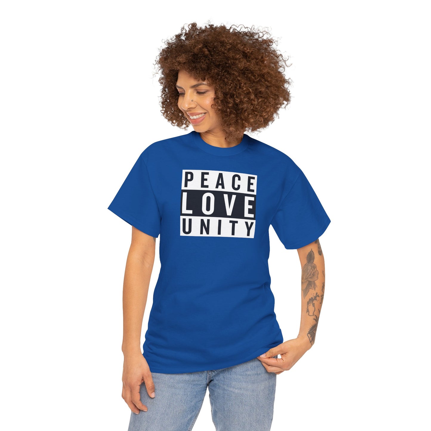 PEACELOVEUNITY Unisex Heavy Cotton Tee
