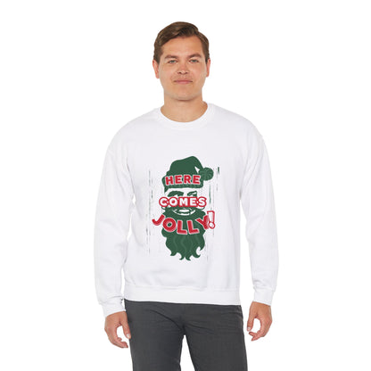 HERE COMES JOLLY! Unisex Heavy Blend™ Crewneck Sweatshirt