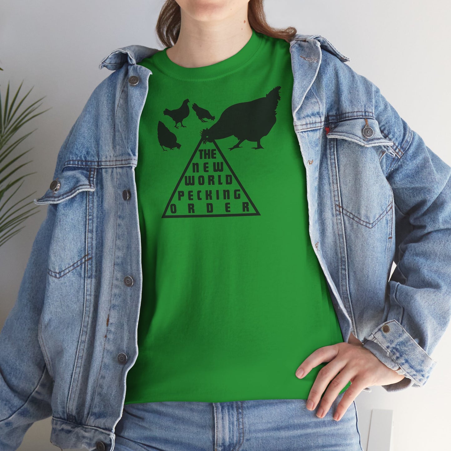 THE NEW WORLD PECKING ORDER Unisex Heavy Cotton Tee
