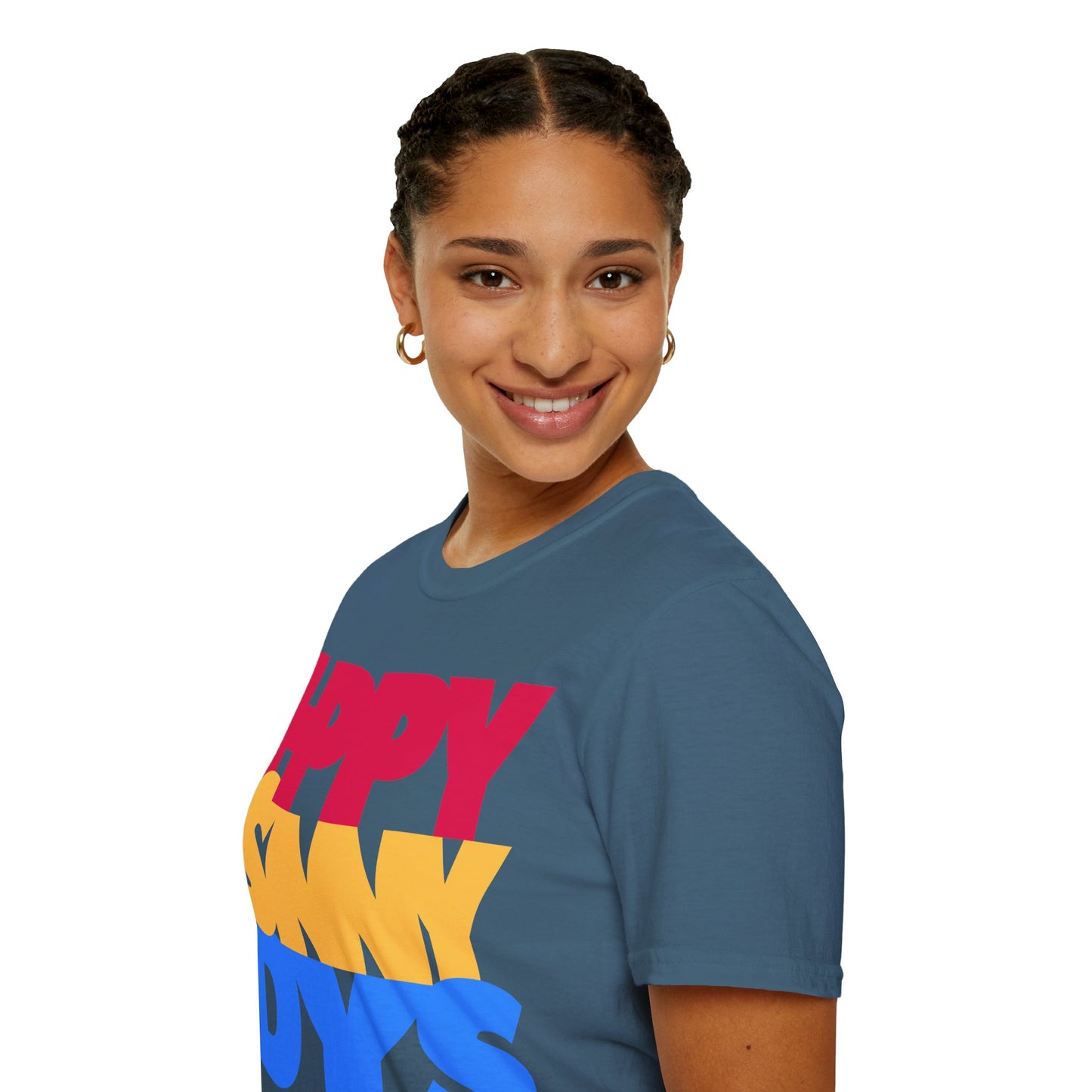 HPPY SNNY DYS Unisex Softstyle 100% Cotton T-Shirt