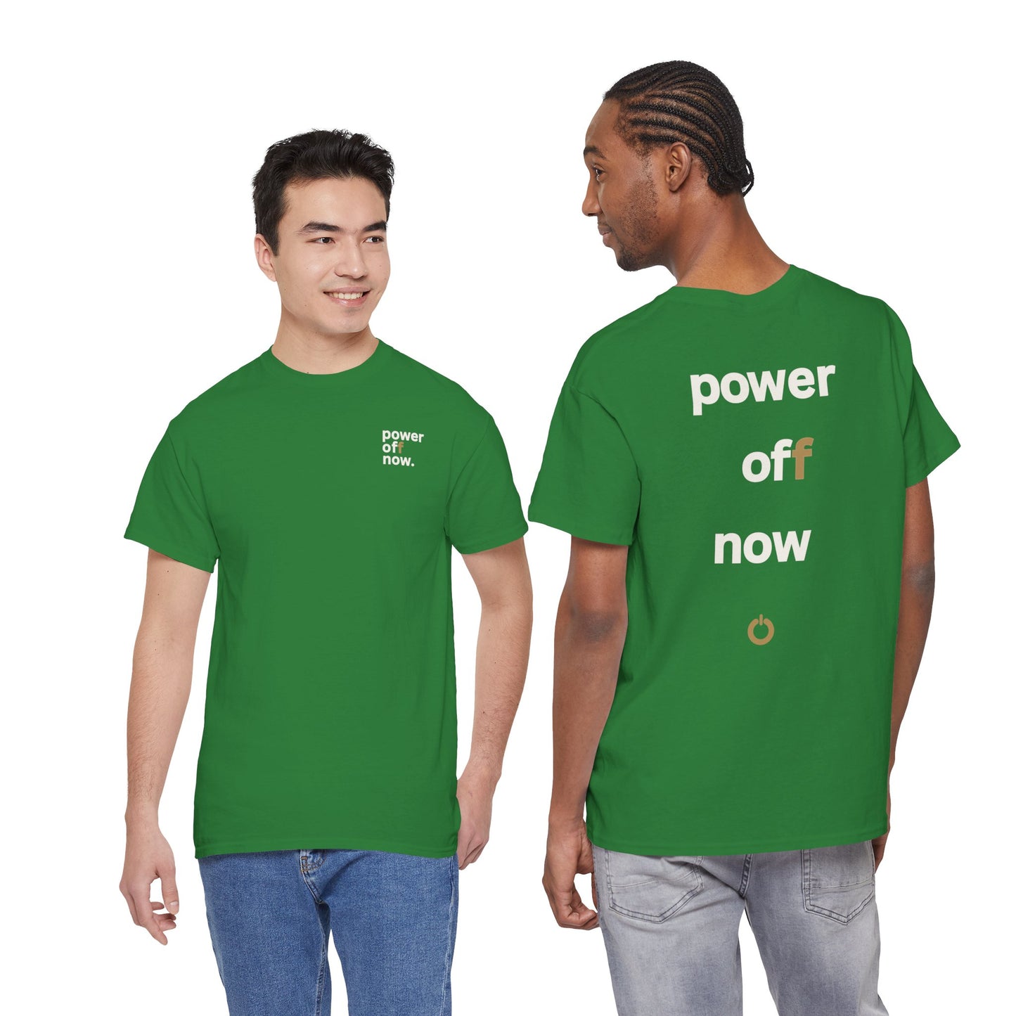 power off now Unisex Heavy Cotton Tee