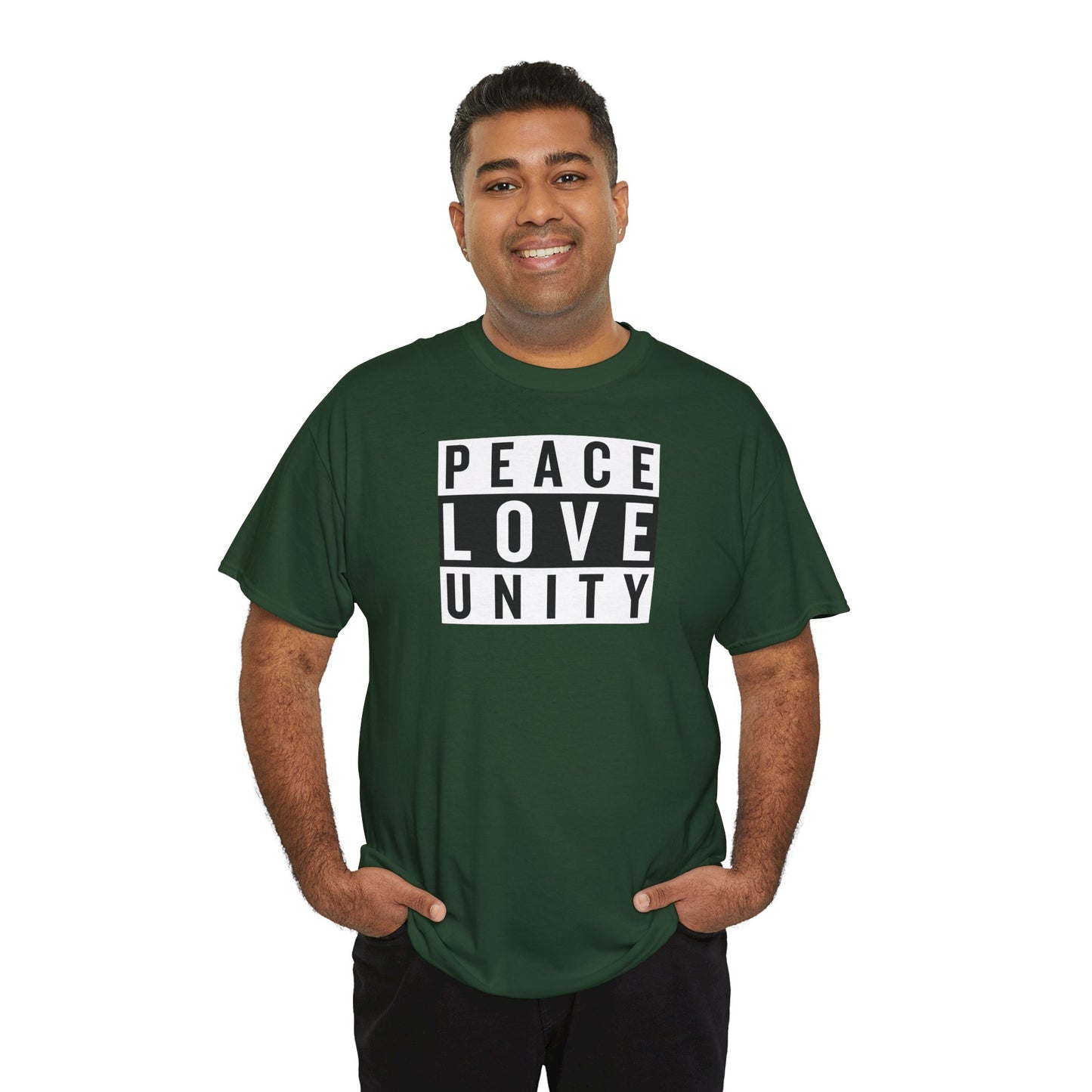 PEACELOVEUNITY Unisex Heavy Cotton Tee