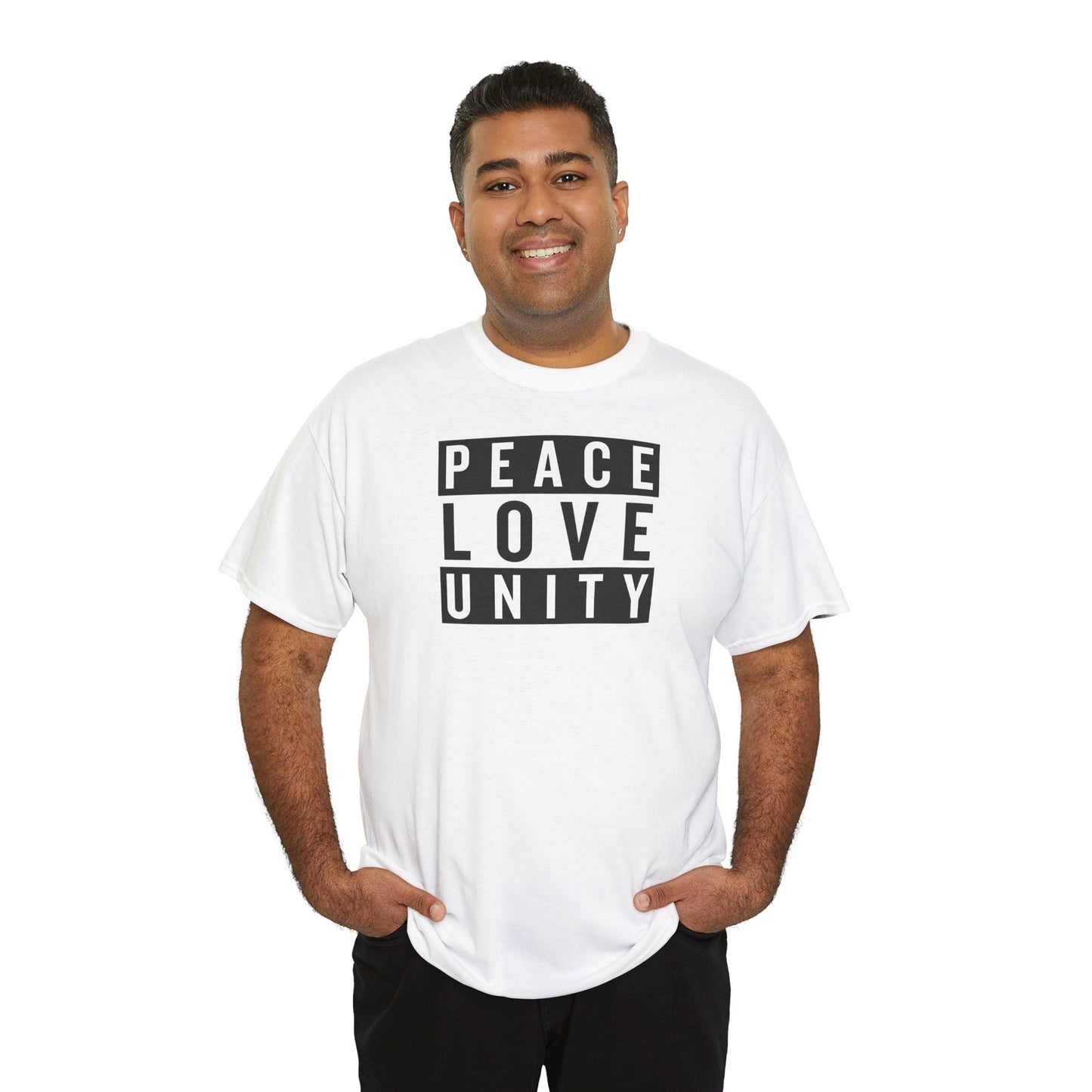 PEACELOVEUNITY Unisex Heavy Cotton Tee