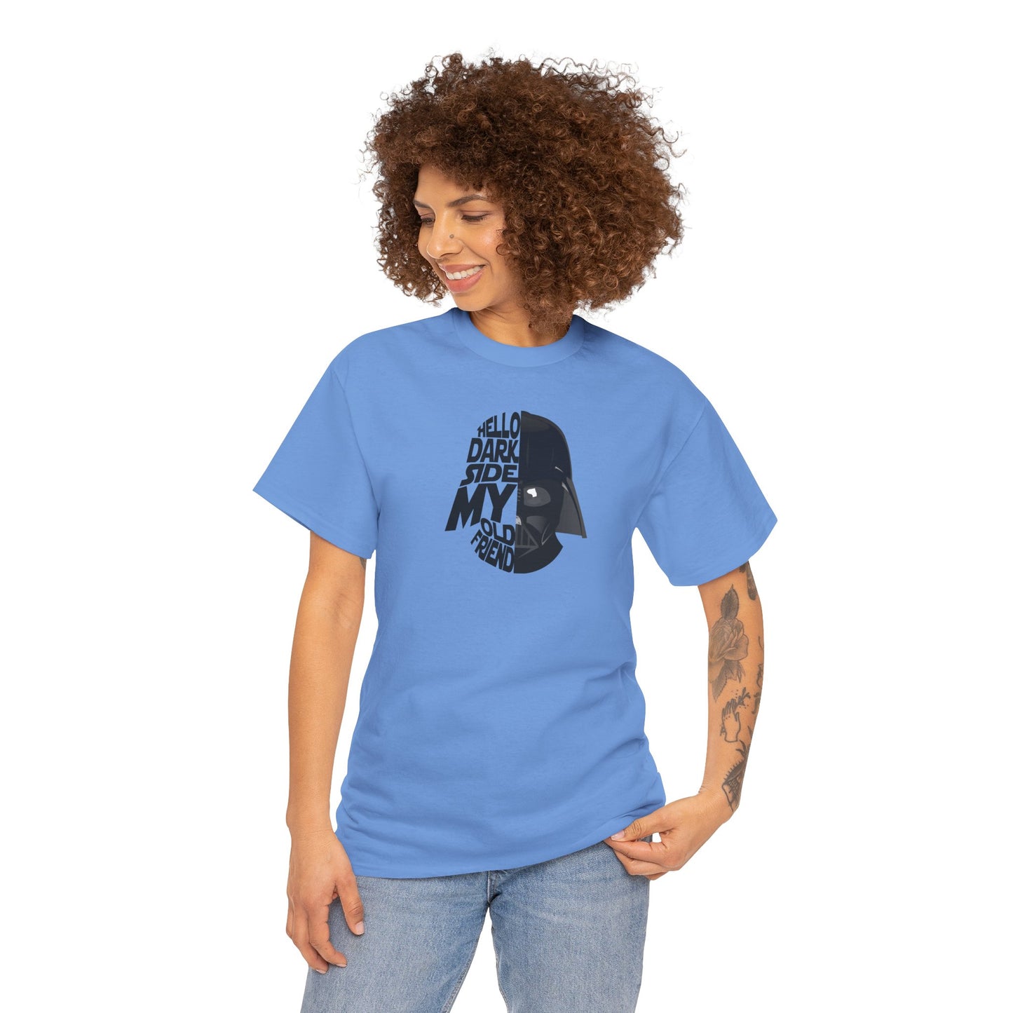 HELLO DARKSIDE MY OLD FRIEND Unisex Heavy Cotton Tee