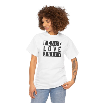 PEACELOVEUNITY Unisex Heavy Cotton Tee