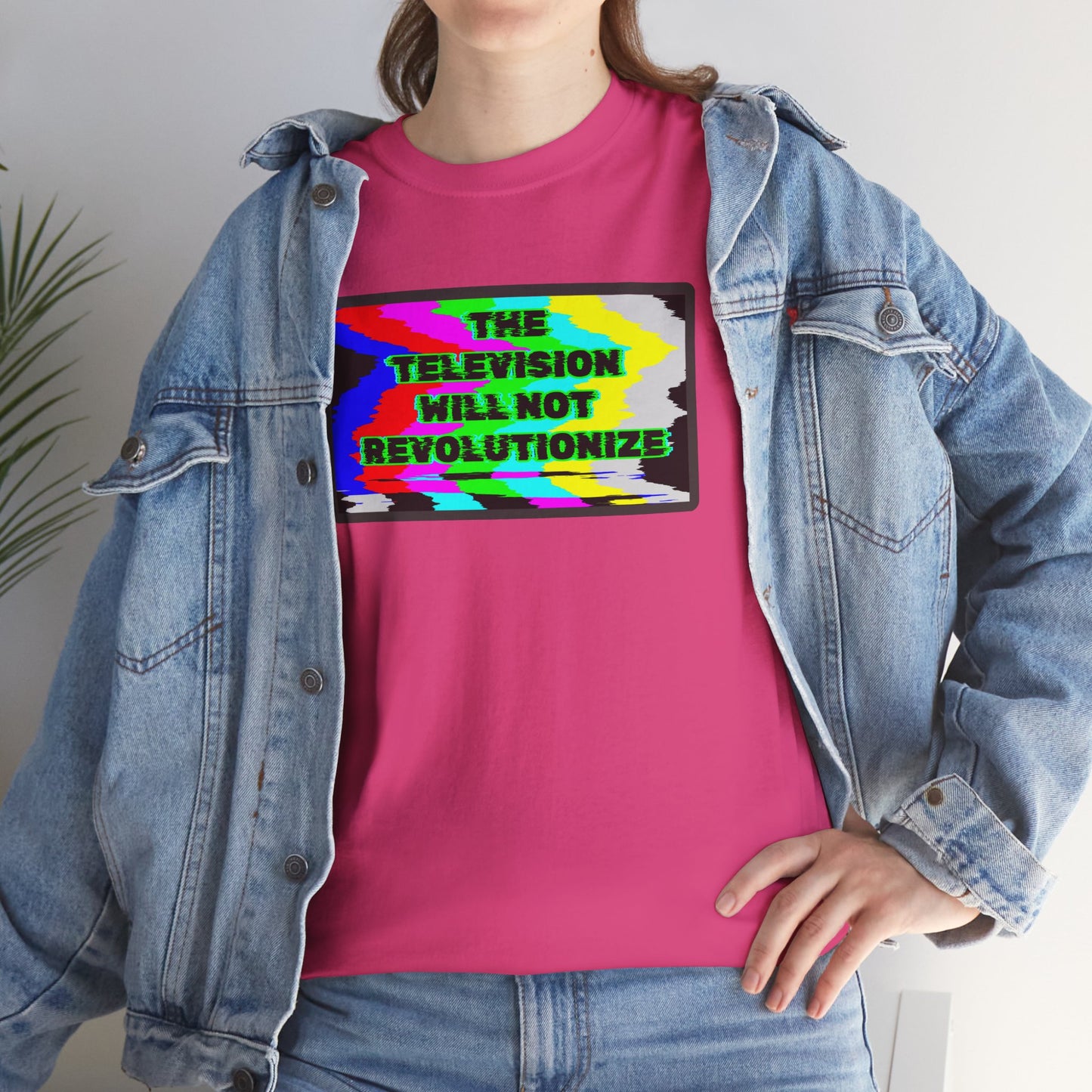 THE TELEVISION WILL NOT REVOLUTIONIZE Unisex Heavy Cotton Tee