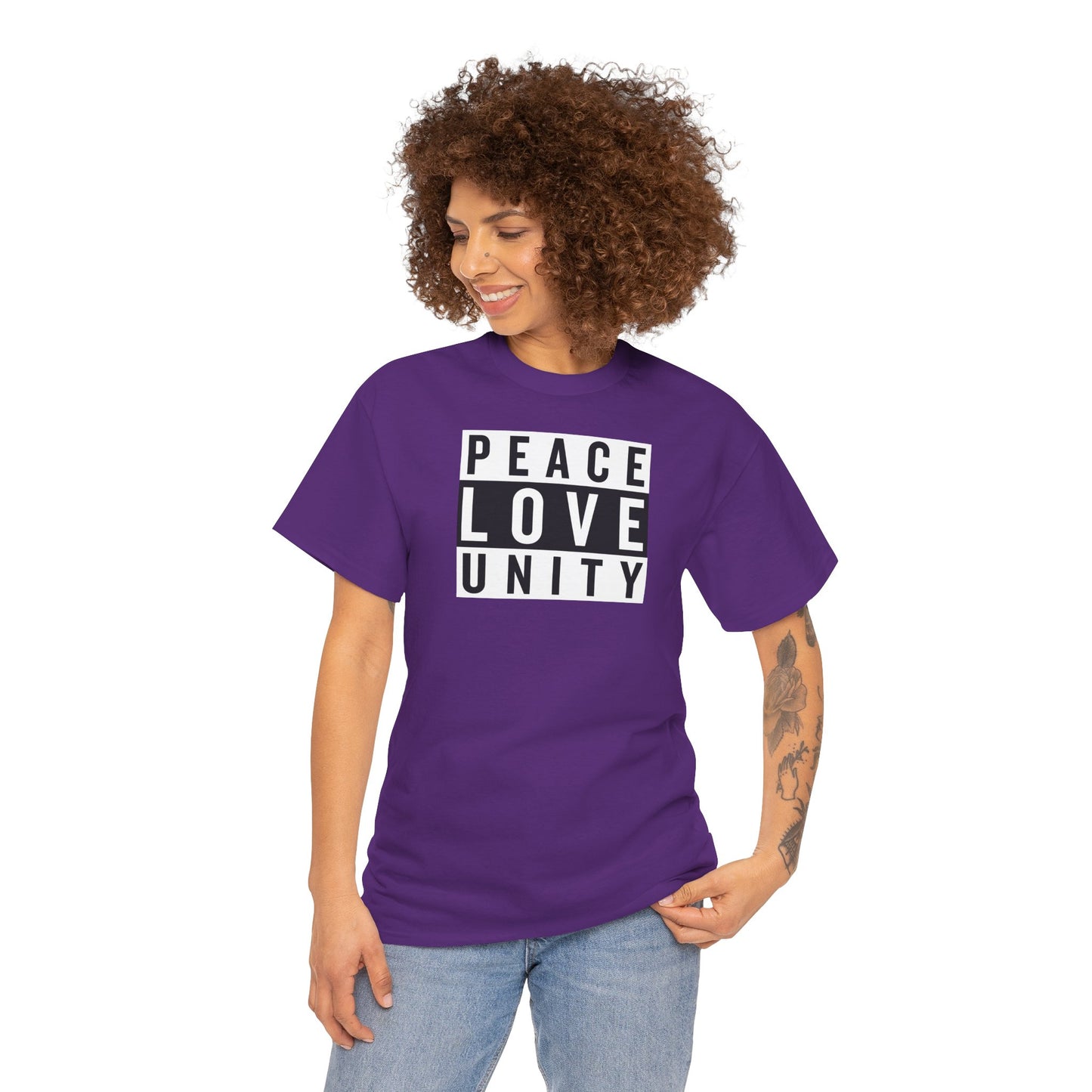 PEACELOVEUNITY Unisex Heavy Cotton Tee