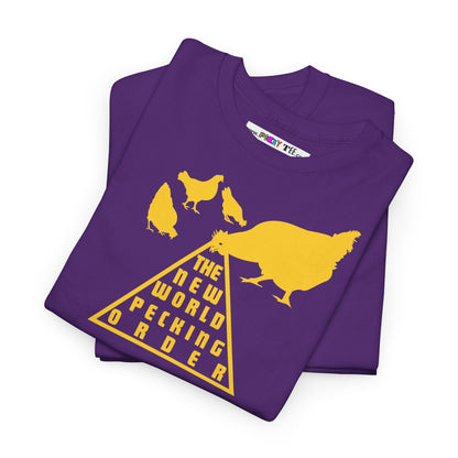 THE NEW WORLD PECKING ORDER Unisex Heavy Cotton Tee