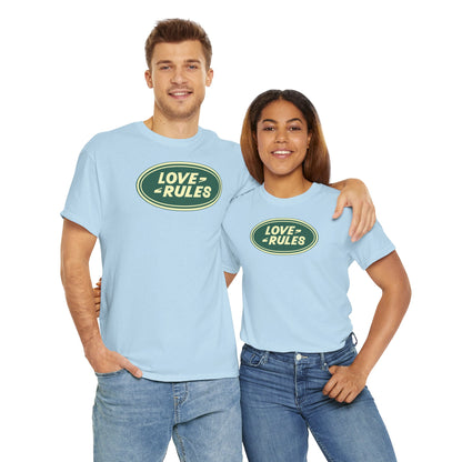 LOVE RULES Unisex Heavy Cotton Tee