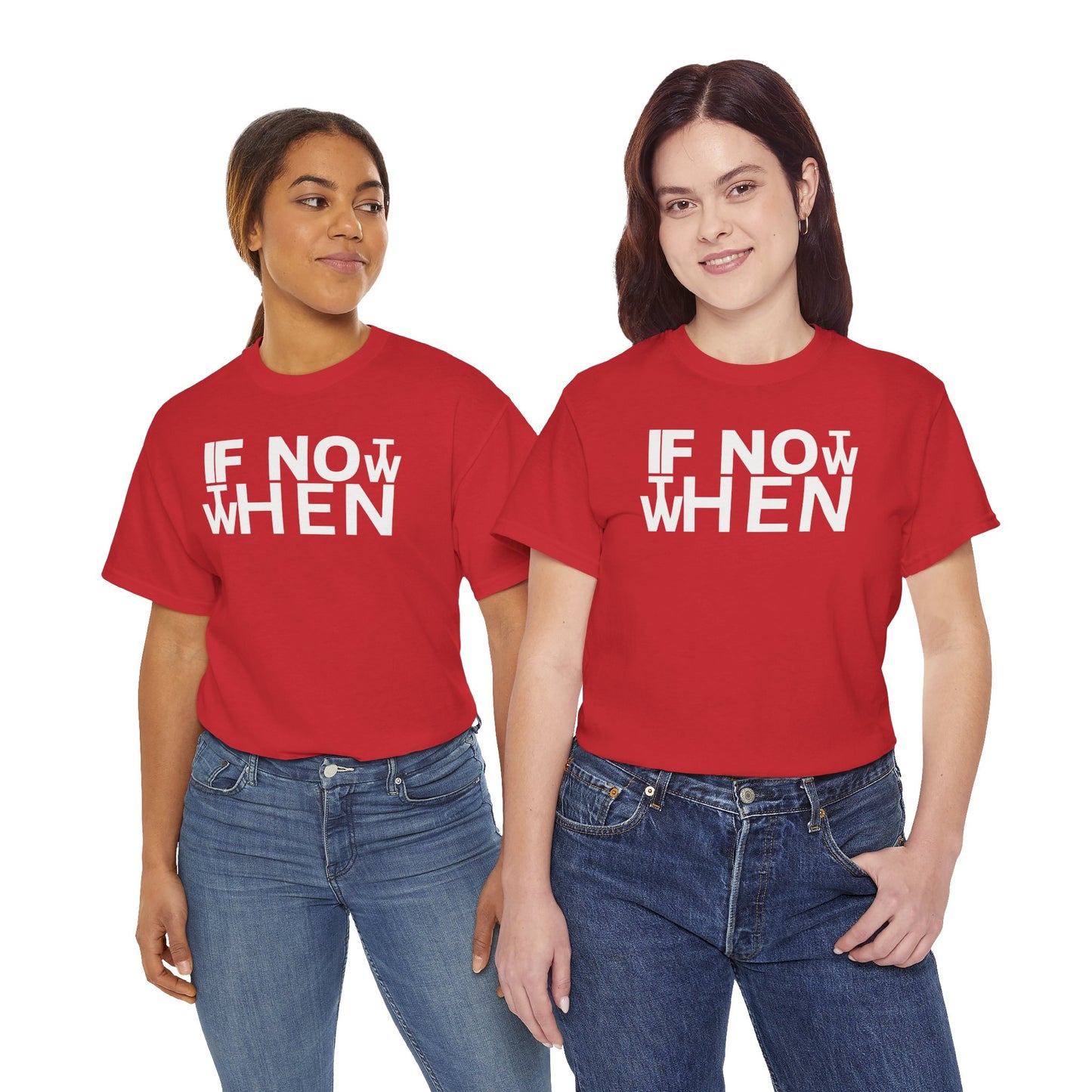 IF NOT NOW THEN WHEN Unisex Heavy Cotton Tee