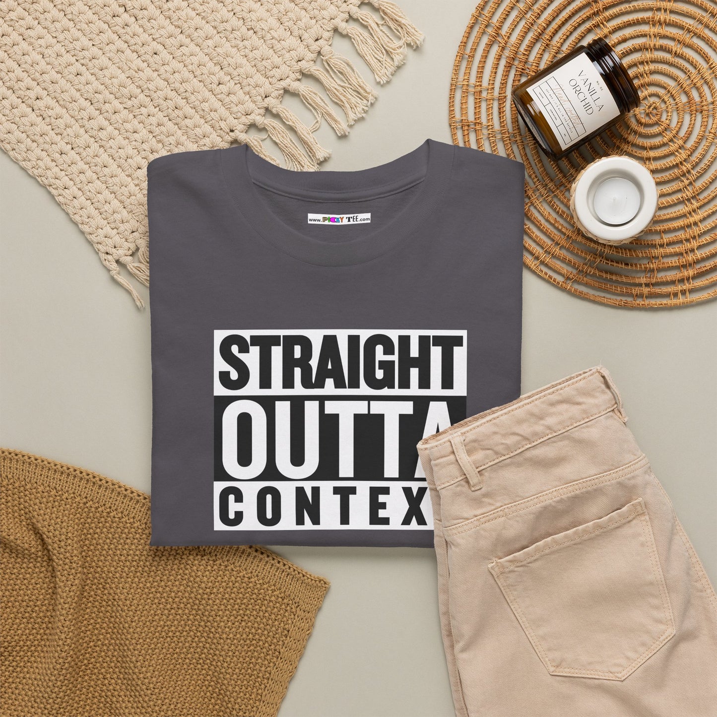 STRAIGHT OUTTA CONTEXT Unisex Heavy Cotton Tee
