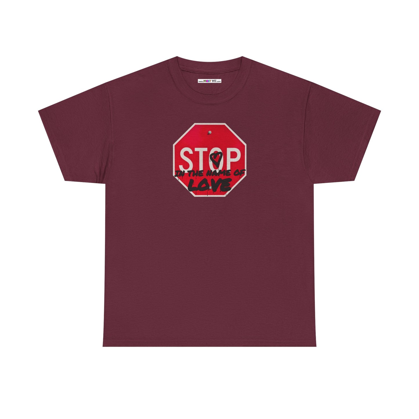 STOP in the name of love Unisex Heavy Cotton Tee