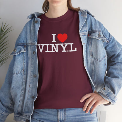 I ❤️ VINYL Unisex Heavy Cotton Tee