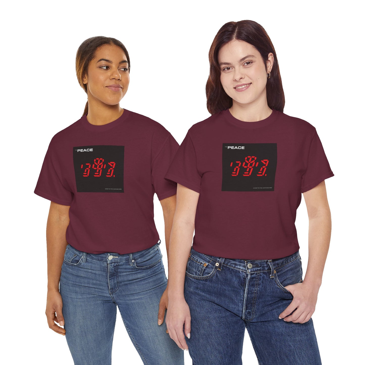 the PEACE ghost in the war-machine Unisex Heavy Cotton Tee
