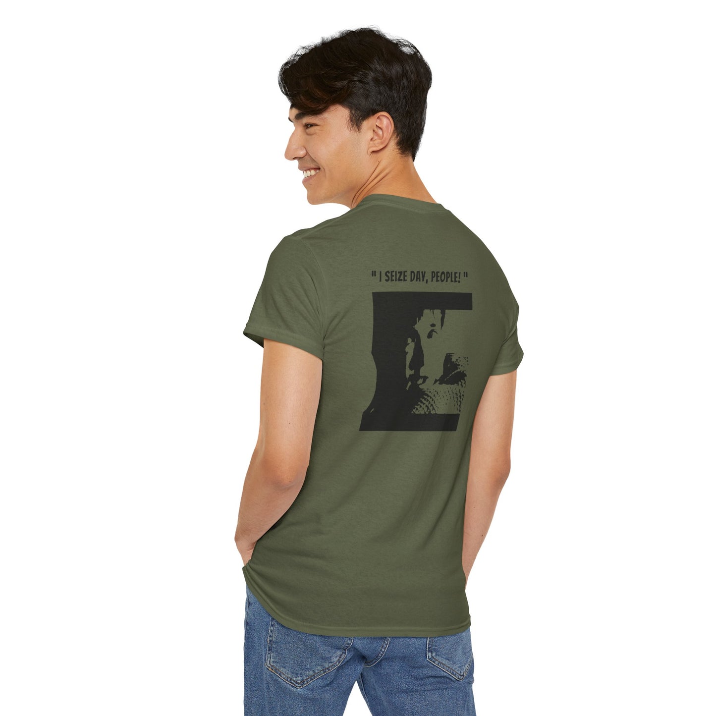 CARPE DIEM "I SEIZE DAY, PEOPLE" Unisex Heavy Cotton Tee