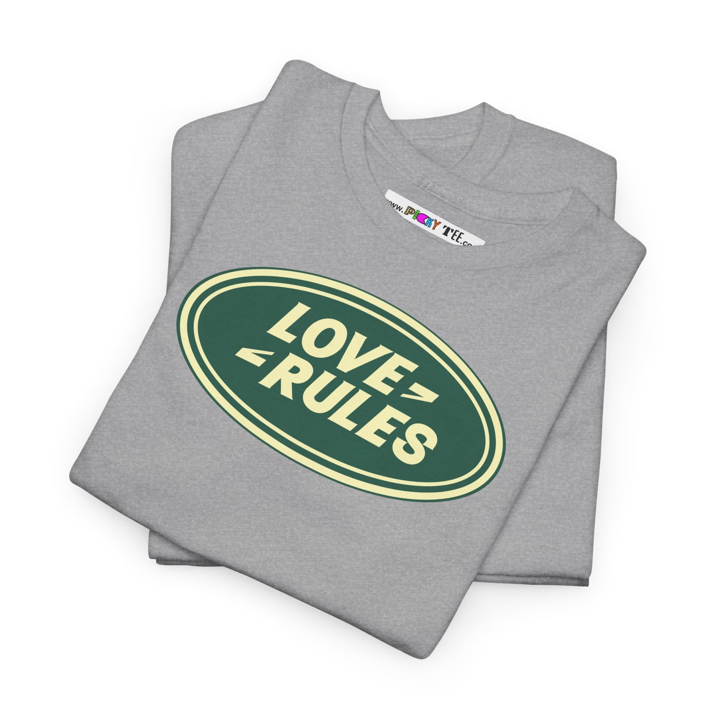 LOVE RULES Unisex Heavy Cotton Tee