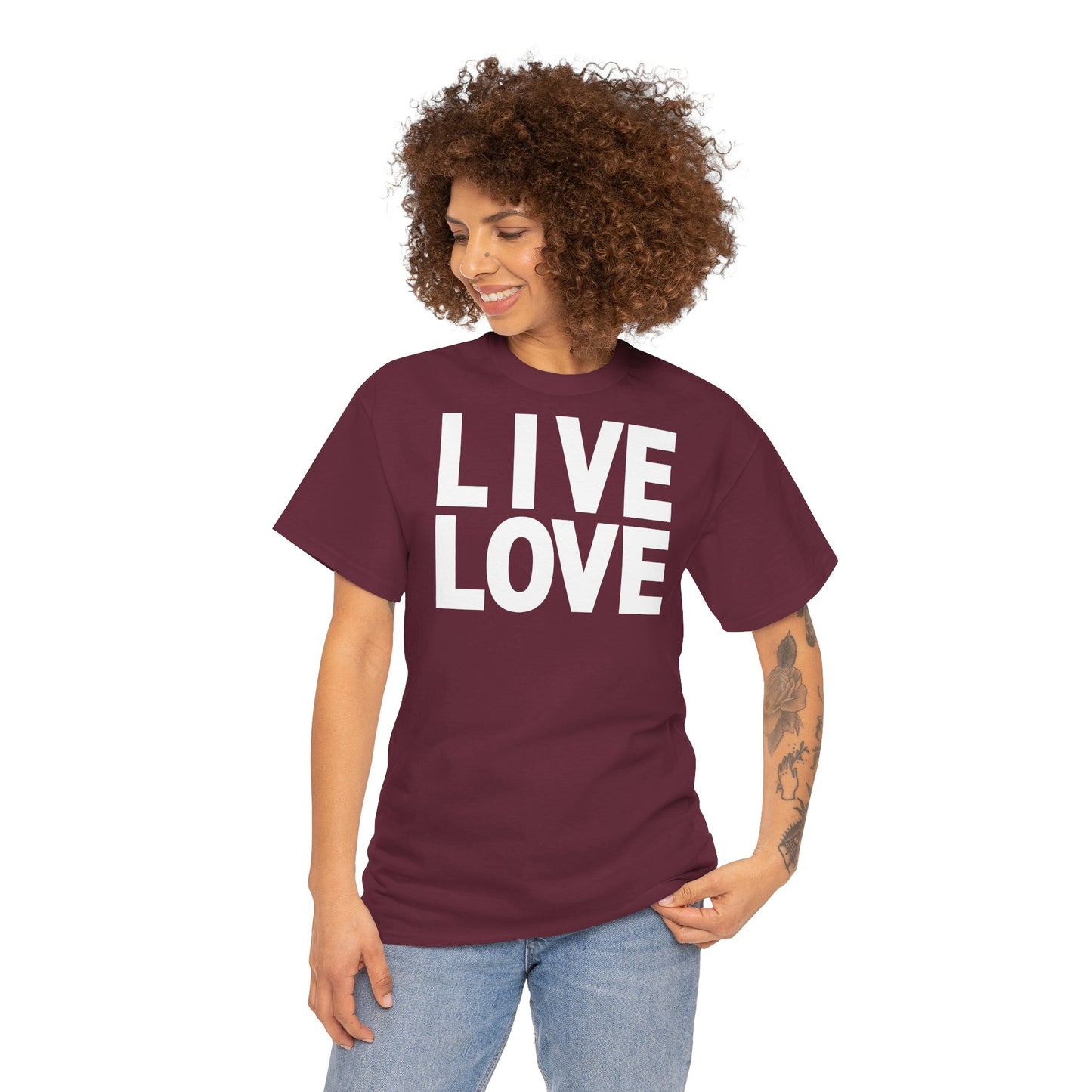 LIVE LOVE Unisex Heavy Cotton Tee
