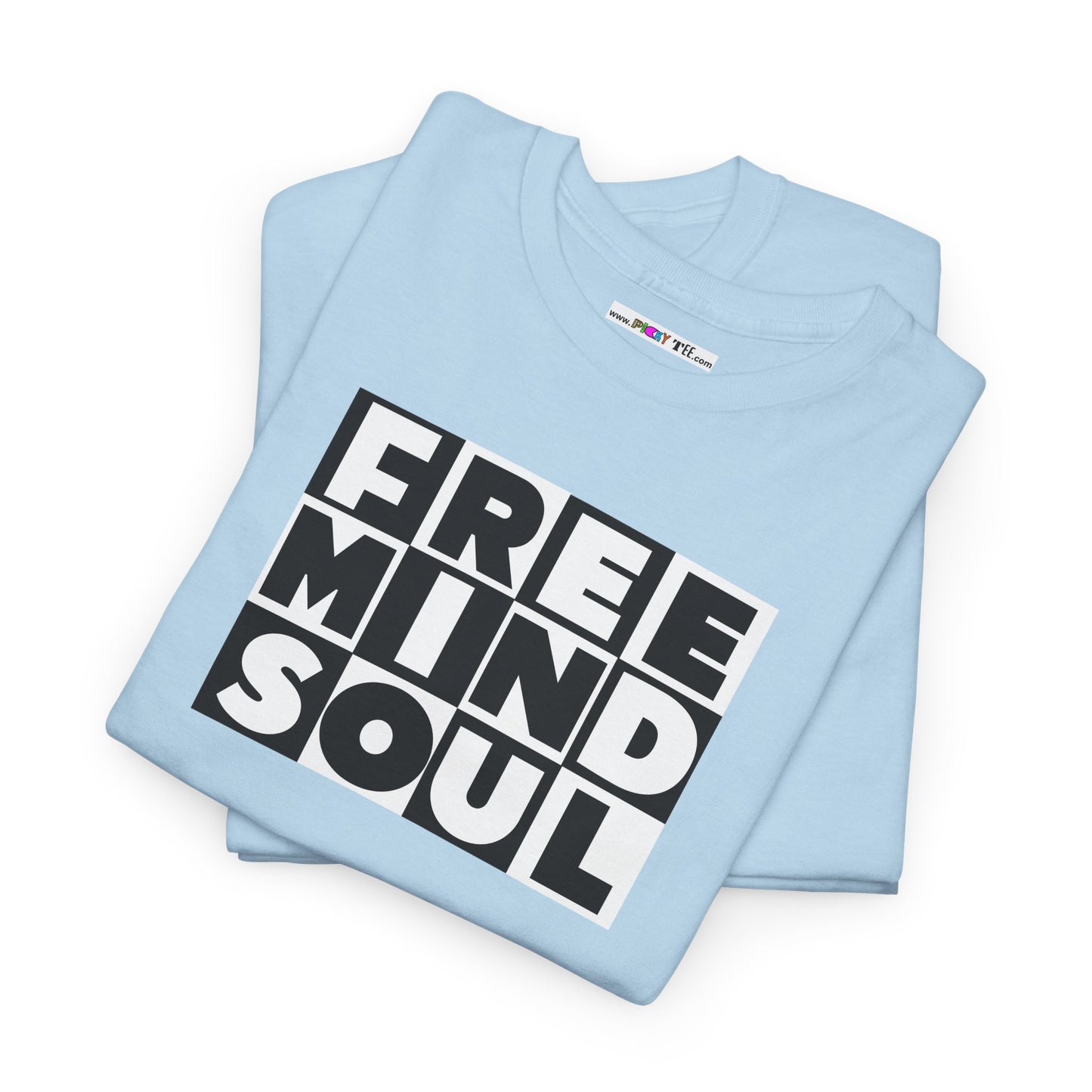 FREE MIND SOUL Unisex Heavy Cotton Tee