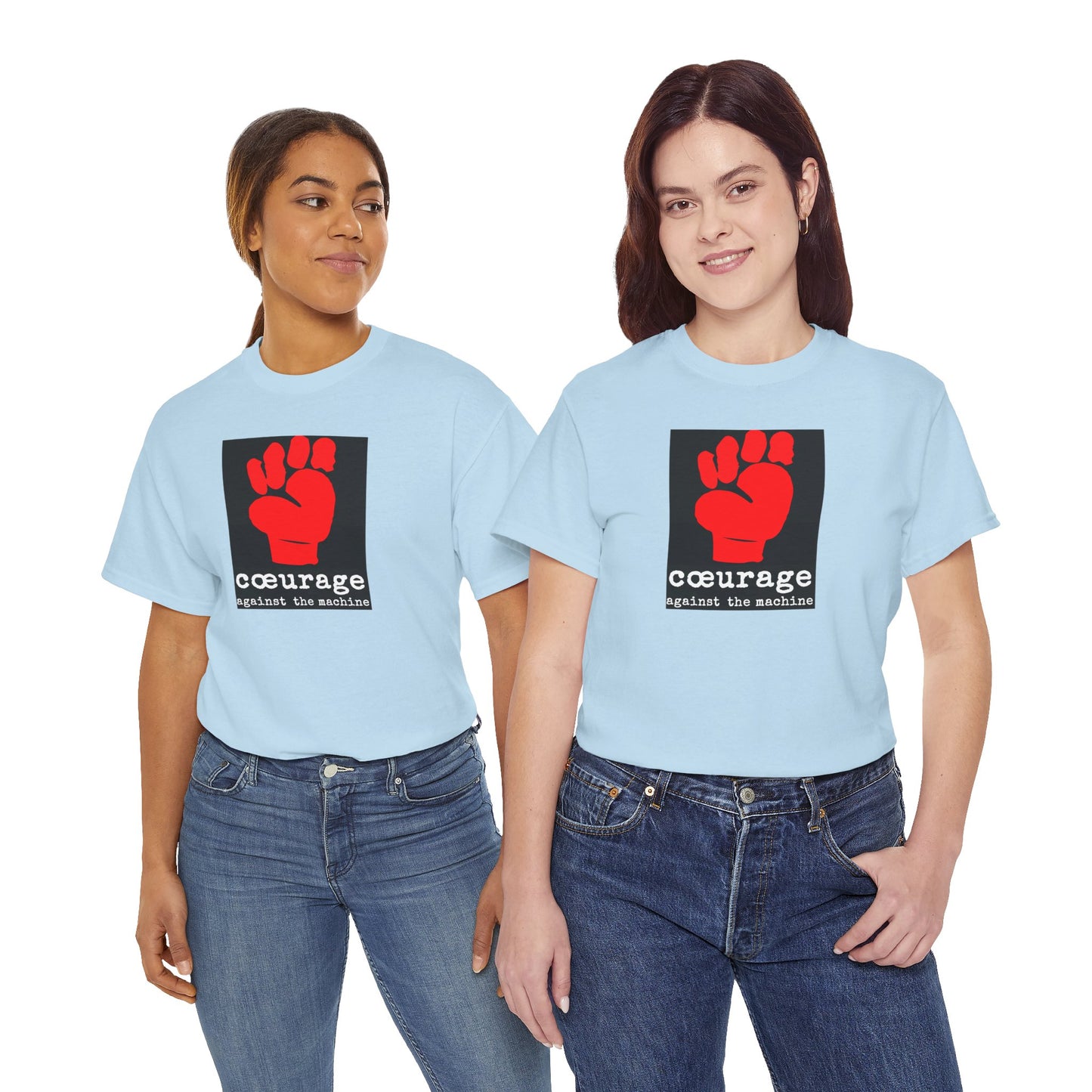 cœurage against the machine Unisex Heavy Cotton Tee