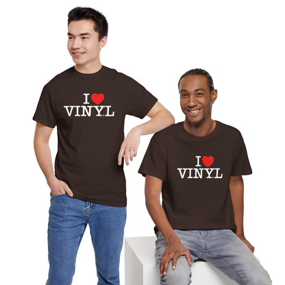 I ❤️ VINYL Unisex Heavy Cotton Tee