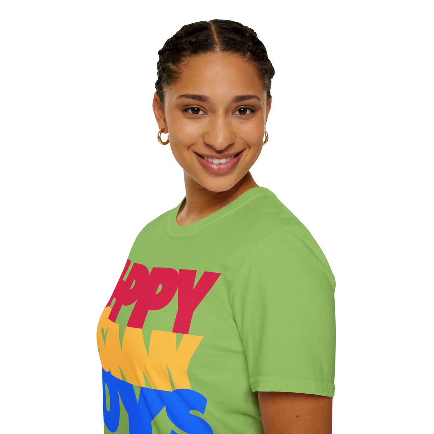 HPPY SNNY DYS Unisex Softstyle 100% Cotton T-Shirt