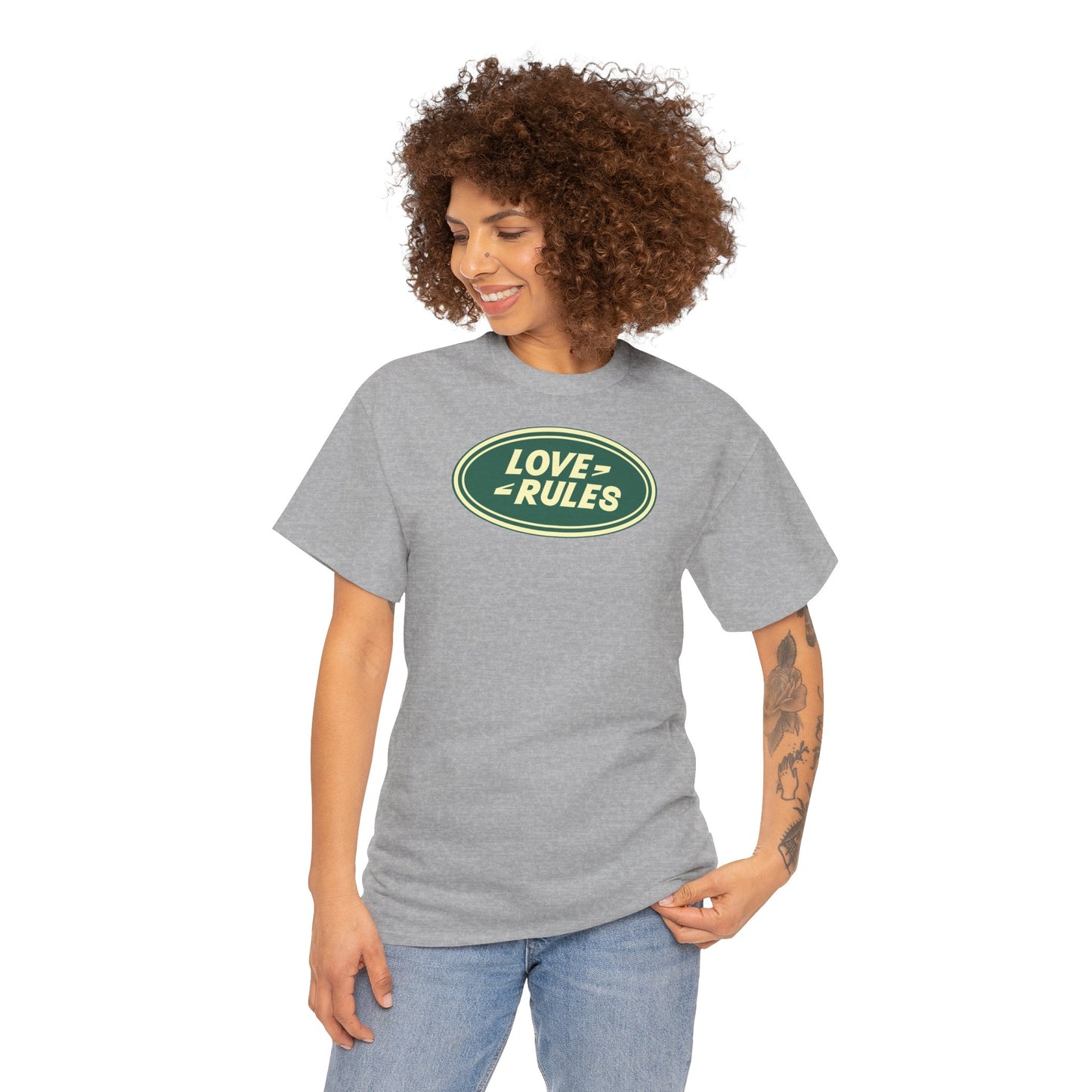 LOVE RULES Unisex Heavy Cotton Tee