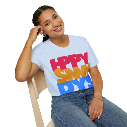 HPPY SNNY DYS Unisex Softstyle 100% Cotton T-Shirt