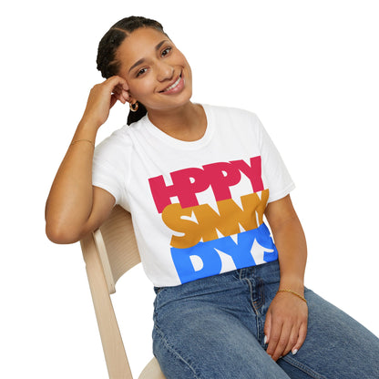 HPPY SNNY DYS Unisex Softstyle 100% Cotton T-Shirt