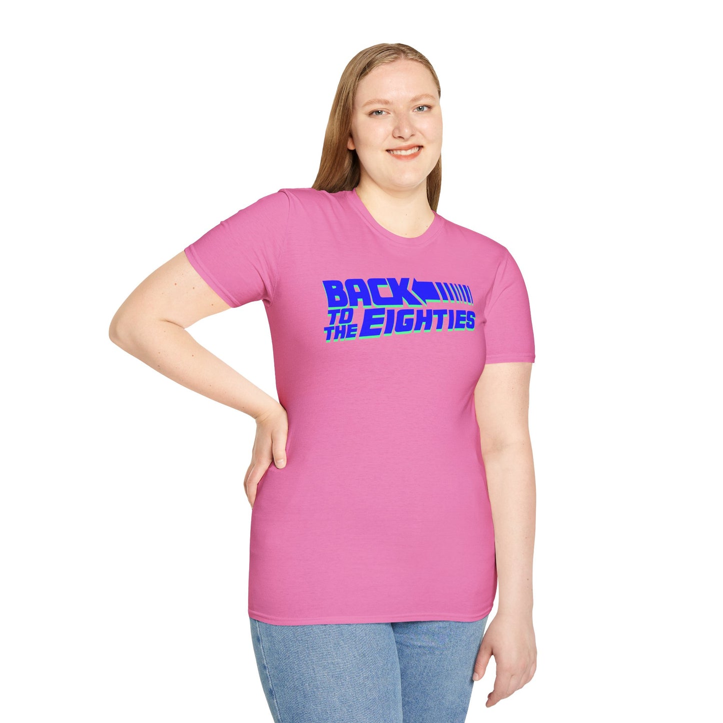 BACK TO THE EIGHTIES Unisex Softstyle 100% Cotton T-Shirt