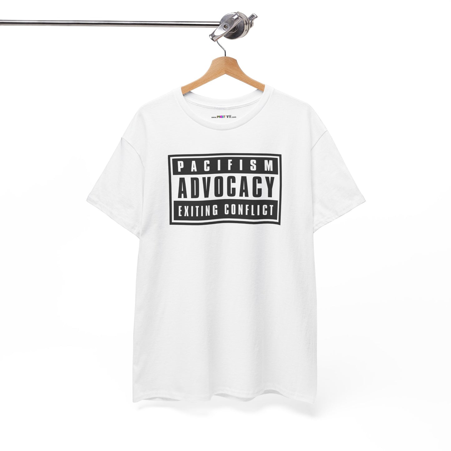 PACIFISM ADVOCACY EXITING CONFLICT Unisex Heavy Cotton Tee