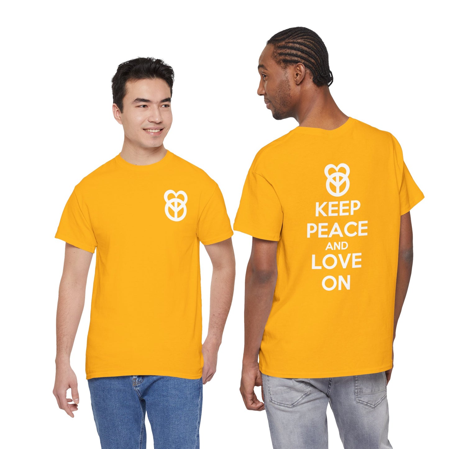 KEEP PEACE AND LOVE ON Unisex Heavy Cotton Tee