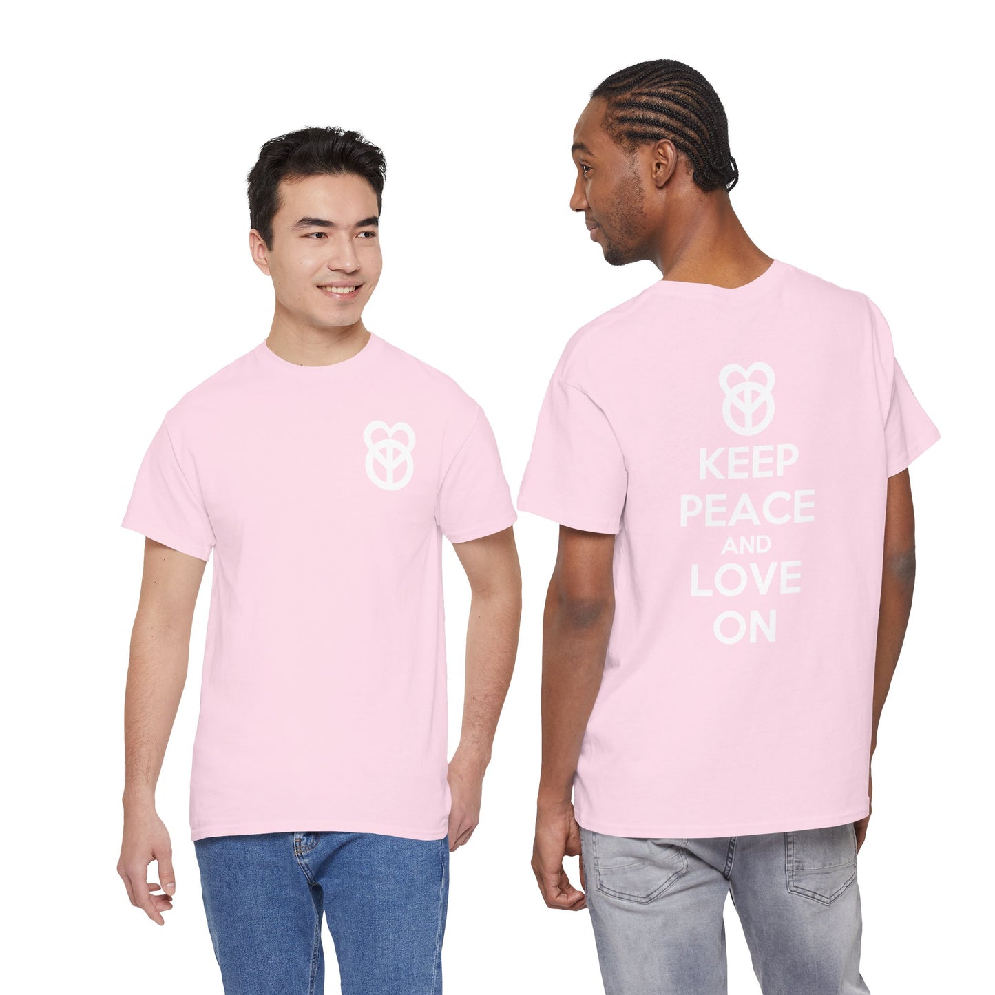 KEEP PEACE AND LOVE ON Unisex Heavy Cotton Tee
