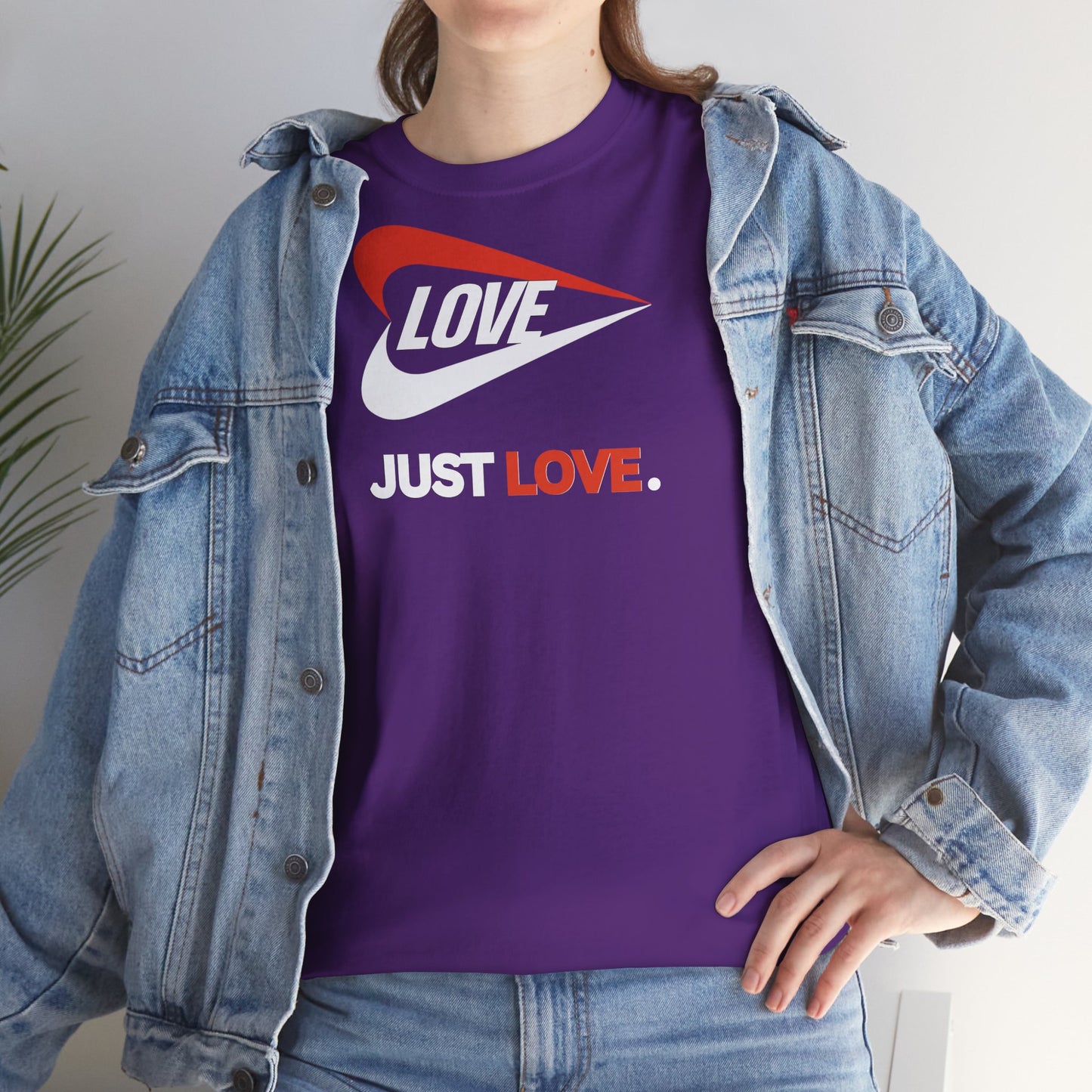 LOVE JUST LOVE. Unisex Heavy Cotton Tee
