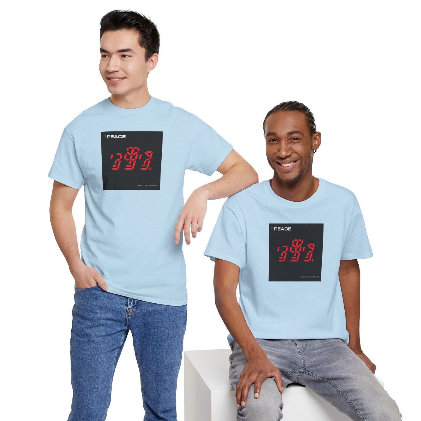 the PEACE ghost in the war-machine Unisex Heavy Cotton Tee