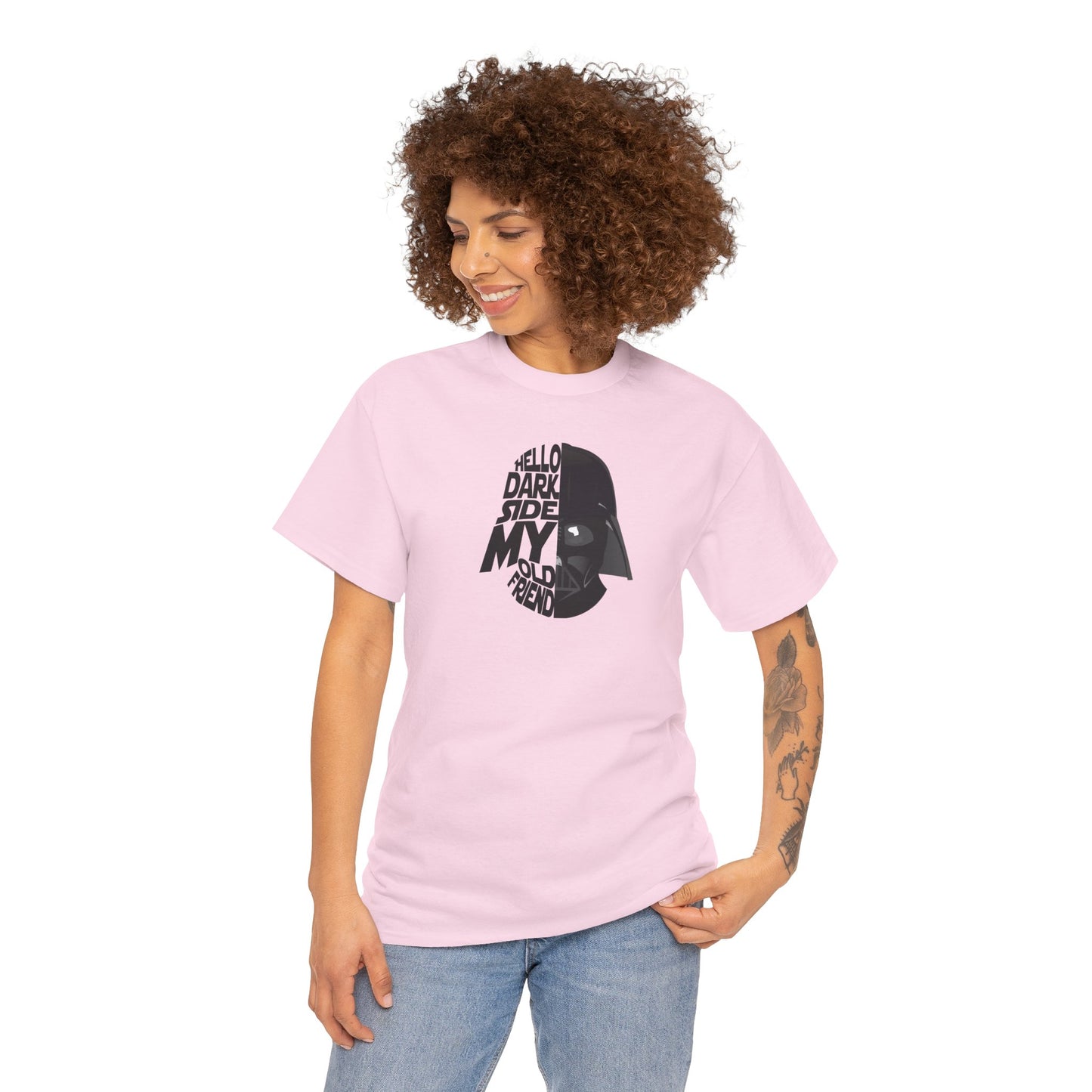 HELLO DARKSIDE MY OLD FRIEND Unisex Heavy Cotton Tee