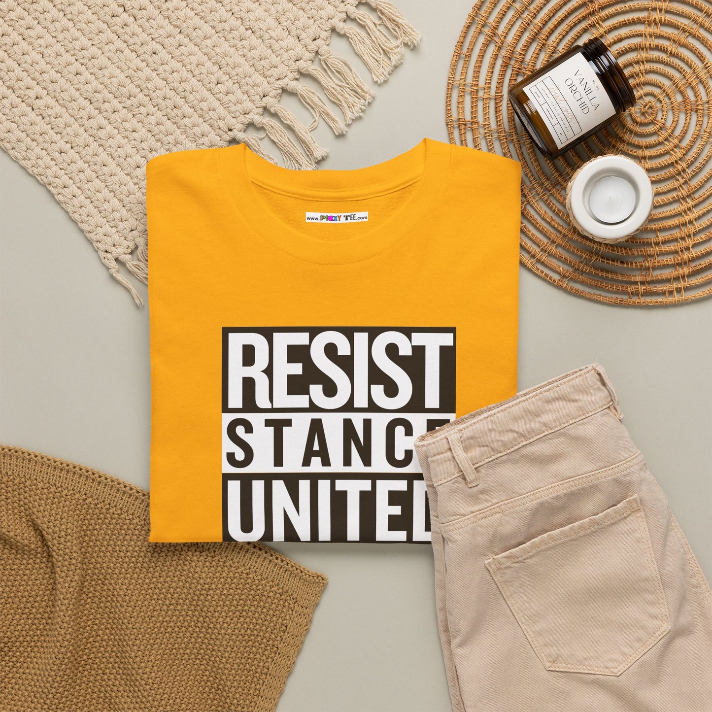 RESIST STANCE UNITED Unisex Heavy Cotton Tee