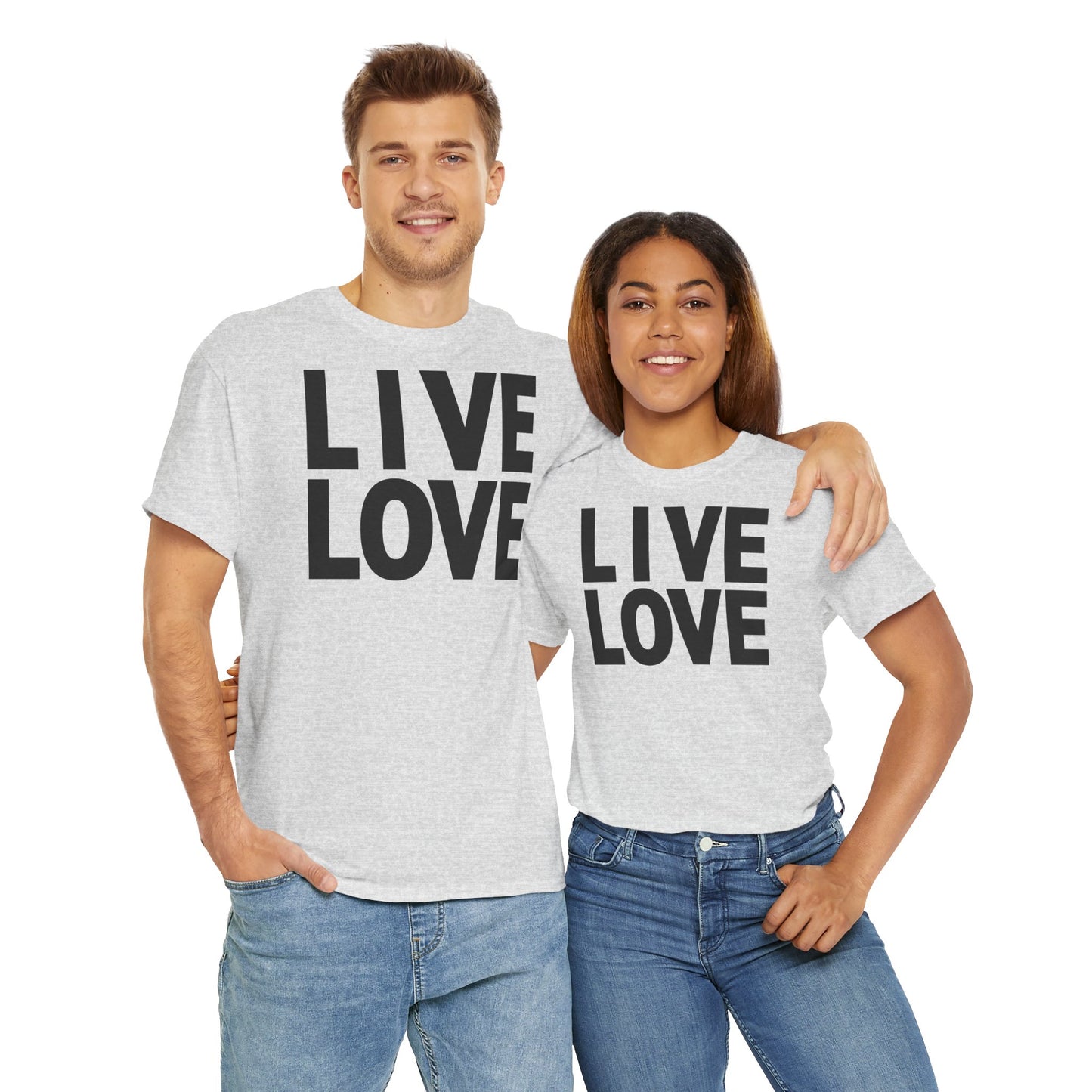 LIVE LOVE Unisex Heavy Cotton Tee