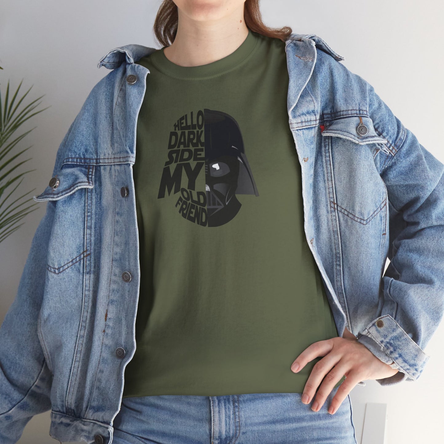 HELLO DARKSIDE MY OLD FRIEND Unisex Heavy Cotton Tee