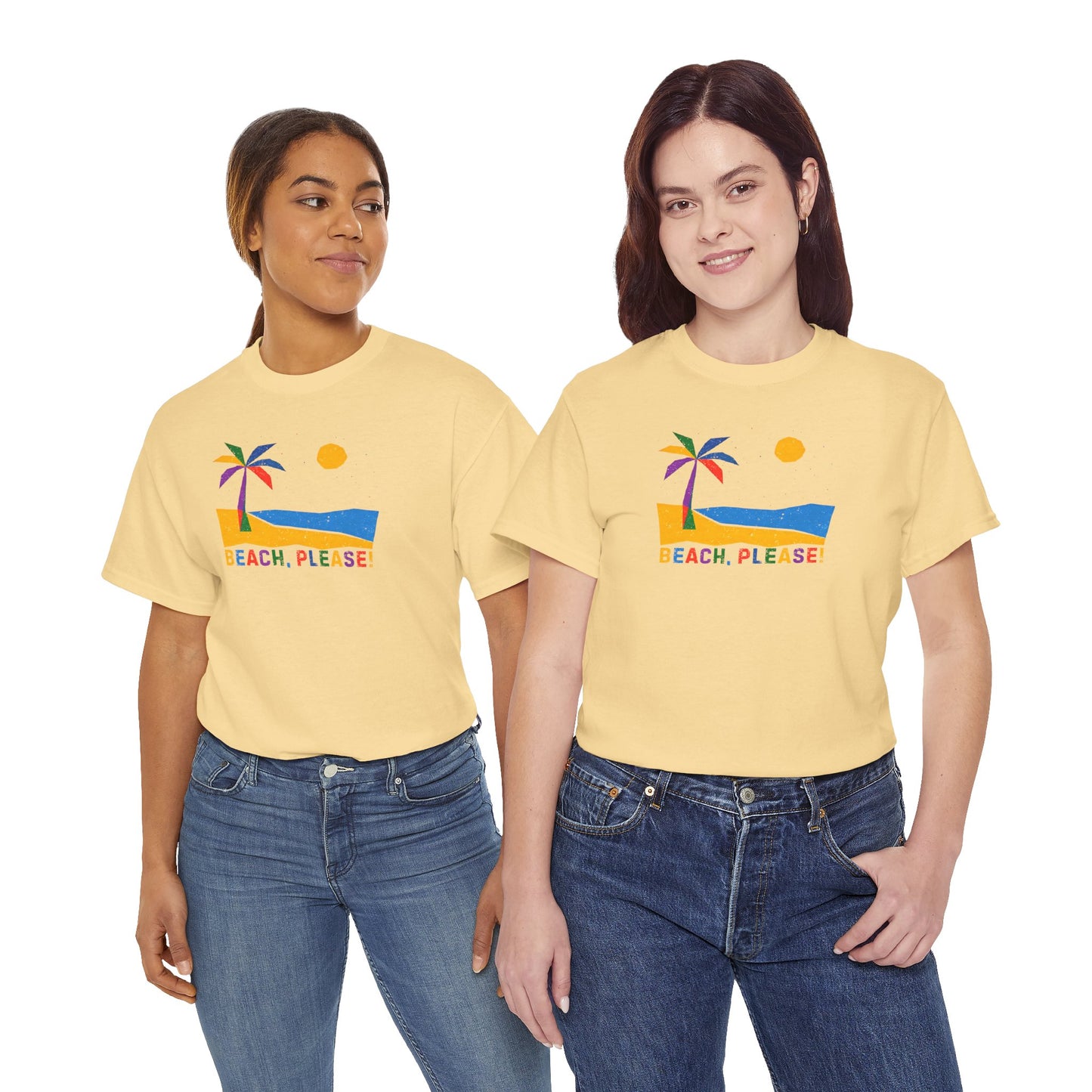 BEACH, PLEASE! Unisex Heavy Cotton Tee