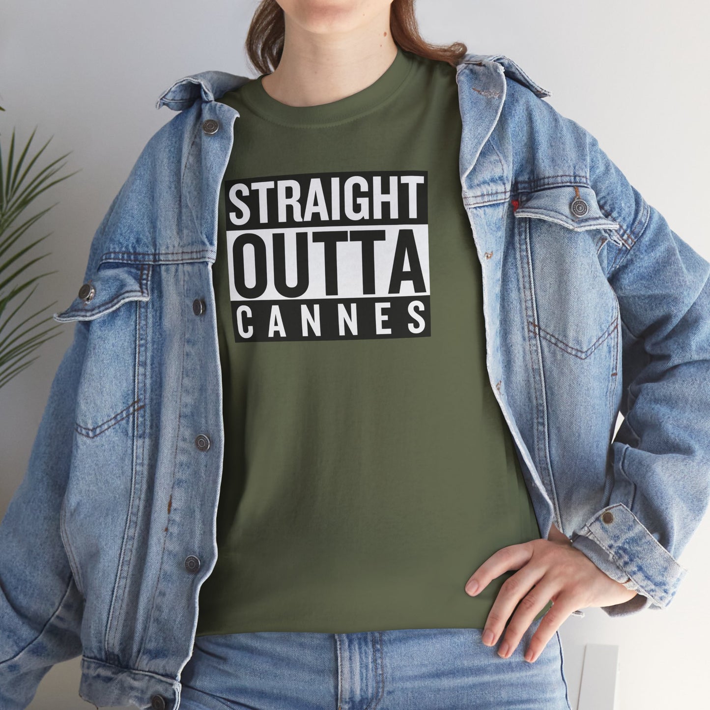 STRAIGHT OUTTA CANNES Unisex Heavy Cotton Tee